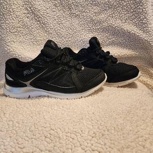 FILA Walking Running Athletic Sneakers Shoes Black Womens 8.5 (EEEE) No Insoles
